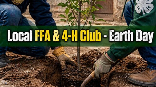 Local 4-H & FFA Youth Celebrate Earth Day with trees! 
